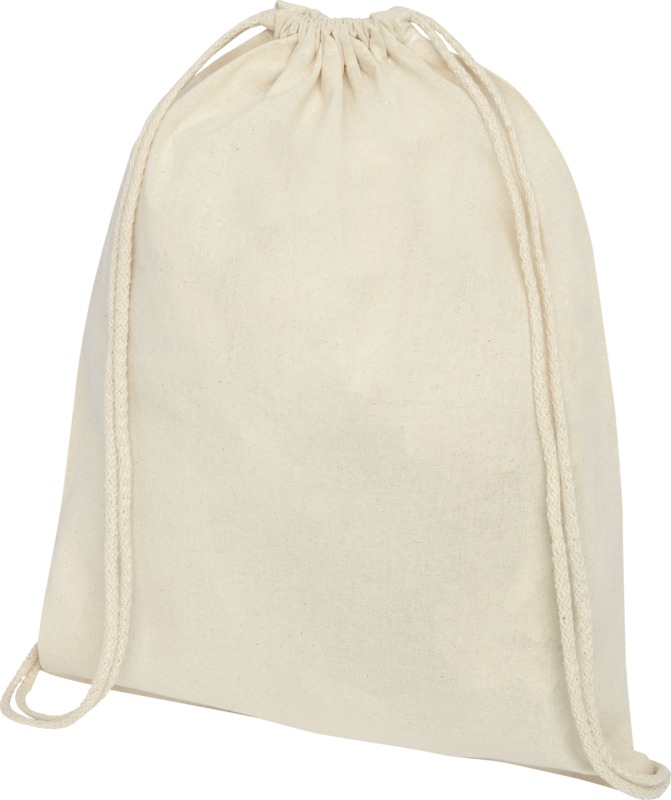Oregon 100 g/m² cotton drawstring bag 5L in Natural